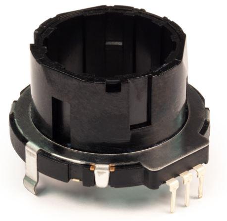 Bourns-PER281-P115-N0015 Codeur mécanique Mechanical Encoder Rotary Incremental Hollow 0.02N.m Straight Quadrature Digital Square Wave 15PPR Through Hole PC Pin