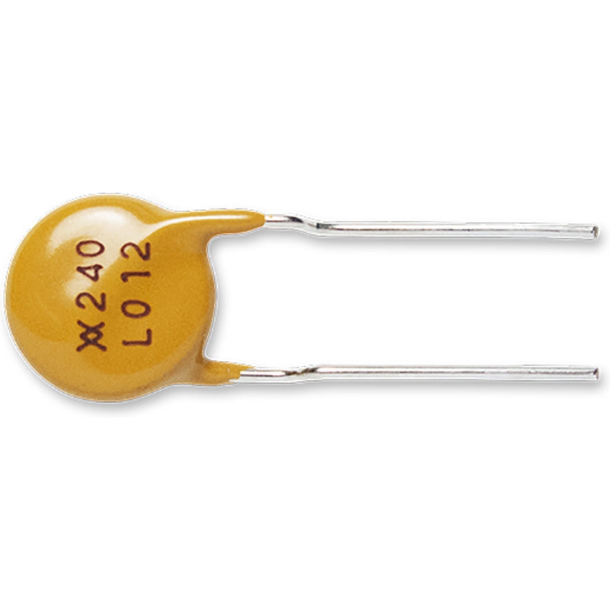 Littelfuse-122814-000 PTC, rückstellbare Sicherung PTC Resettable Fuse 0.12A(hold) 0.3A(trip) 240VAC 1.2A 1W 15s 3Ohm Radial 8.3 X 3.8mm Bag