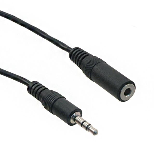 CnC Tech, LLC-770-10041-00250 Cable Assembly Audio 2.5m 3.5mm Stereo Plug to 3.5mm Stereo Jack 3 to 3 POS F-M