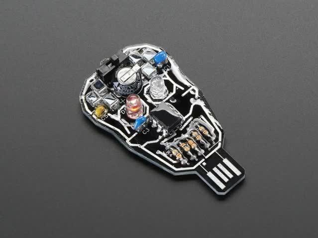 Adafruit Industries-2306 Kit e strumenti di sviluppo Solar Powered SKULL LED Pendant Kit
