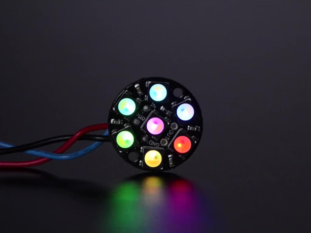 Adafruit Industries-2859 LED Modules Neo Pixel Jewel - 7 x 5050 RGBW LED w/ Integrated Drivers - Natural White