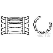 TE Connectivity-7-192013-1 Steckverbinderzubehör Connector Accessories Preformed Female Louvertac Band Straight