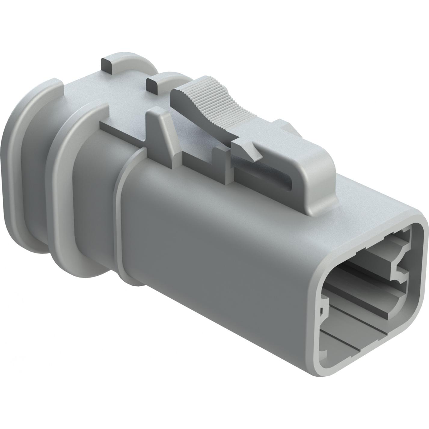 Amphenol-ATP06-4S-OMGRY Connector Discrete Wire Housing Conn Discrete Wire Housing Straight Body, 25 AMPS, Thermoplastic Material