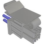 Cable Assembly 0.304m Power 4 POS SKT Crimp 22AWG