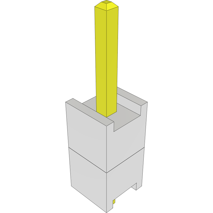Samtec-HW-01-07-G-S-200-055 Steckverbinderleisten und Leiterplattenbuchsen Conn Board Stacker HDR 1 POS Solder ST Top Entry Thru-Hole Bulk