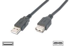 Assmann WSW components, Inc-AK669-30-BLACK USB Kabelbaugruppen USB Cable Standard USB Cable 4 wire cable AWG 24/28, shielded