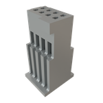 Conn Housing RCP 8 POS 1.27mm Crimp ST Cable Mount Black Tube