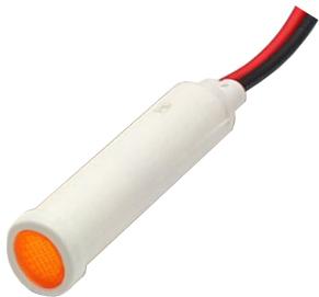 Mallory Sonalert Products-FL1P-8QW-1-Y110V Panel Mount Indicators LED Panel Mount Indicator Uni-Color Yellow 1500mcd 2-Pin Bulk