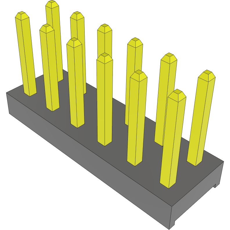 Samtec-MTMM-106-02-G-D-196 Steckverbinderleisten und Leiterplattenbuchsen Conn Unshrouded Header HDR 12 POS 2mm Solder ST Top Entry Thru-Hole Bulk