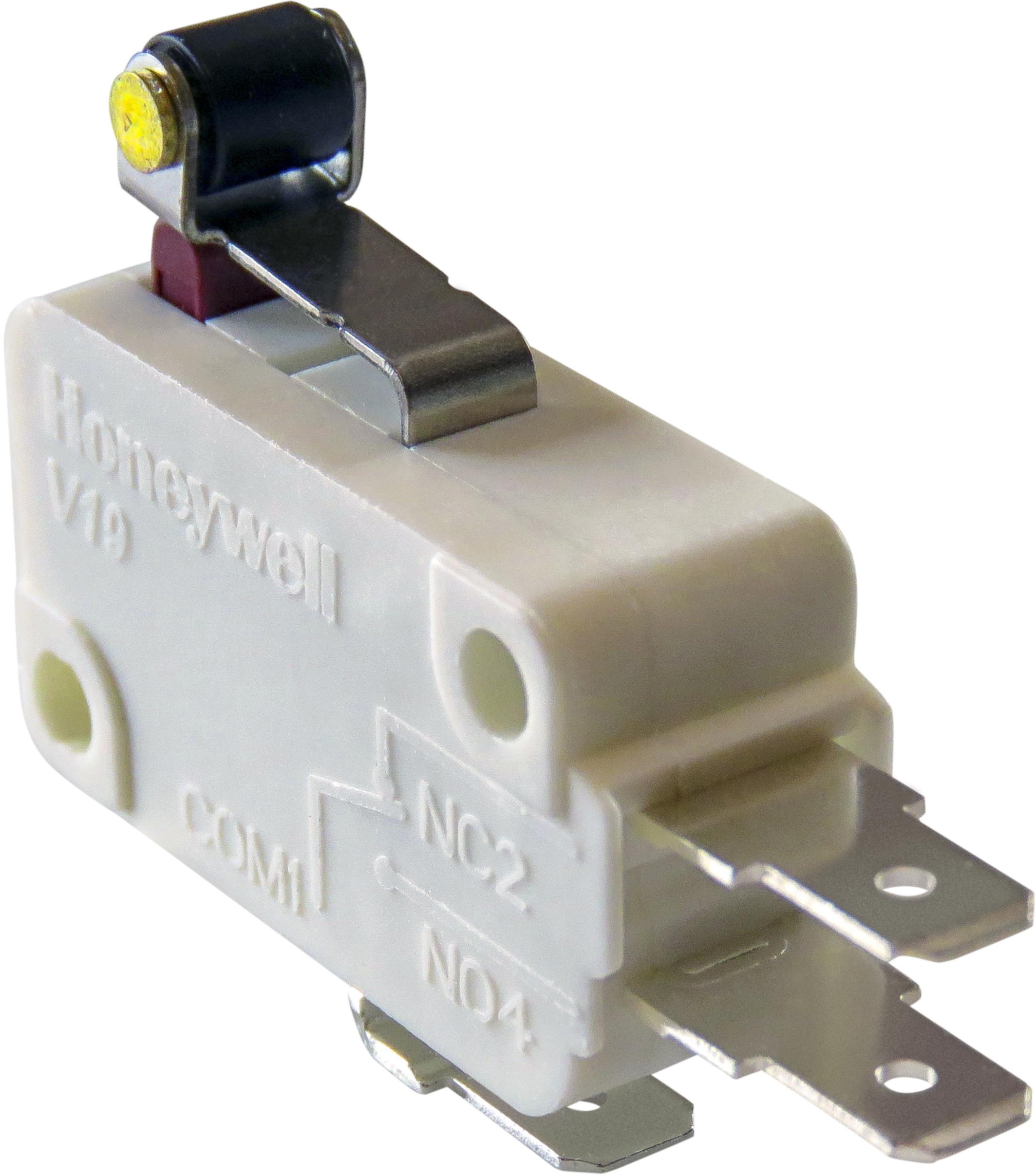 Honeywell-V19T16-EZ400A06 Schnappschalter Switch Snap Action N.O./N.C. SPDT Long Roller Lever 16A 250VAC 250VDC 74.57VA 2.45N Screw Mount Quick Connect