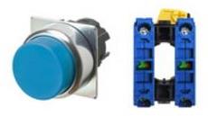 Omron-A22NN-RPM-NAA-G101-NN Bouton commutateur poussoir Switch Push Button N.O. DPST Round Button 10A 440VAC 240VDC Momentary Panel Mount Screw