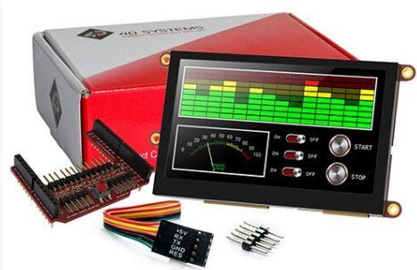 4D Systems-ULCD-43DCT-AR TFT-Module 4.3" LCD Pack for Arduino w/Adaptor Shield + Cable