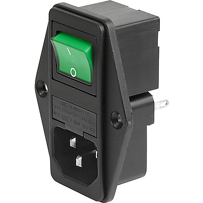 SCHURTER-4304.6092 Módulos de entrada de energía Power Entry Module Unfiltered M 3 POS 250VAC 10A Fuse/Switch ST 1 Port