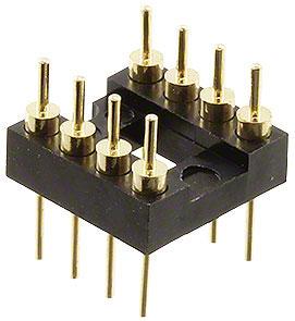 CnC Tech, LLC-220-1-08-003 Presa connettore Conn DIP Adapter HDR 8 POS 2.54mm Solder ST Thru-Hole