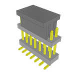 Conn Board Stacker HDR 14 POS 2mm Solder ST Top Entry SMD T/R
