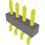 Conn Unshrouded Header HDR 4 POS 2mm Solder RA Side Entry SMD T/R