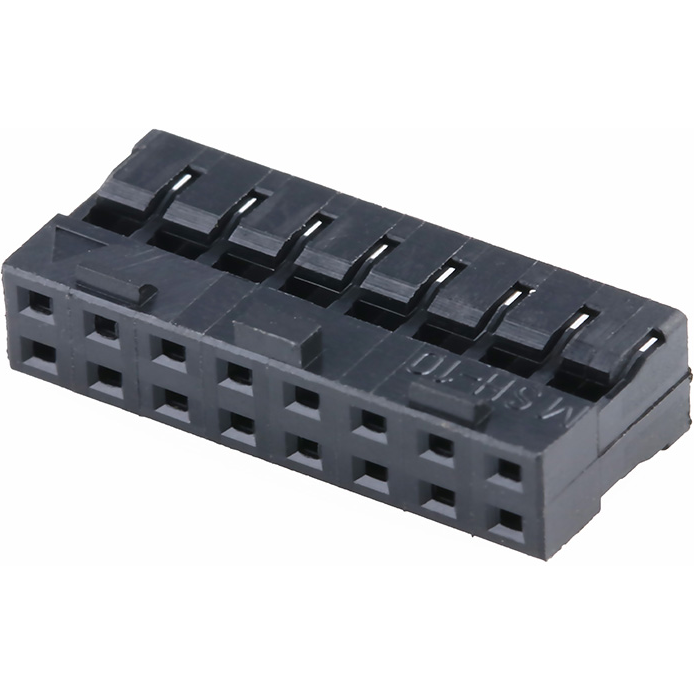 Molex-51110-1651 Connector Discrete Wire Housing Conn Housing RCP 16 POS 2mm Crimp ST Cable Mount Black Milli-Grid™ Bag