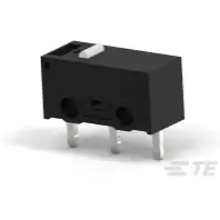 TE Connectivity-2351444-1 Interruptor de acción ultrarrápida Snap Action Switches, Single Pole - Double Throw Configuration (Pole-Throw), Pin Plunger Actuator Style, .1 A, 30 VDC