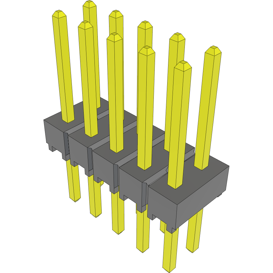 Samtec-TSW-105-25-T-D Steckverbinderleisten und Leiterplattenbuchsen Conn Unshrouded Header HDR 10 POS 2.54mm Solder ST Top Entry Thru-Hole Bulk