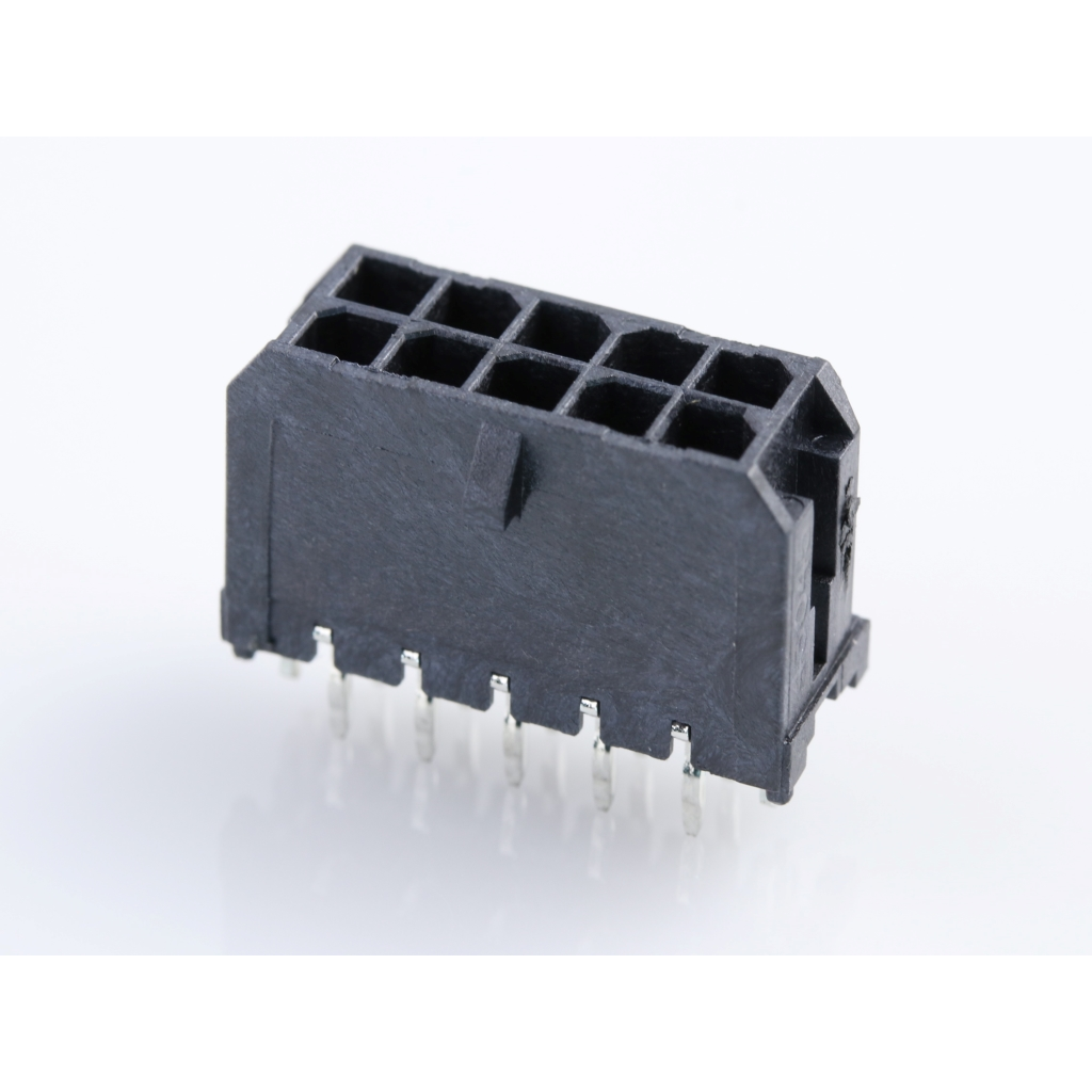 Molex-43045-1026 Steckverbinderleisten und Leiterplattenbuchsen Conn Wire to Board HDR 10Power POS 3mm Solder ST Top Entry Thru-Hole Micro-Fit 3.0 Tray