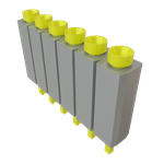 Conn Socket Strip SKT 6 POS 2.54mm Solder ST Top Entry Thru-Hole Bulk