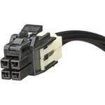 Nano-Fit-to-Nano-Fit Off-the-Shelf (OTS) Cable Assembly, Dual Row, 1.0m Length, 4 Circuits, Black