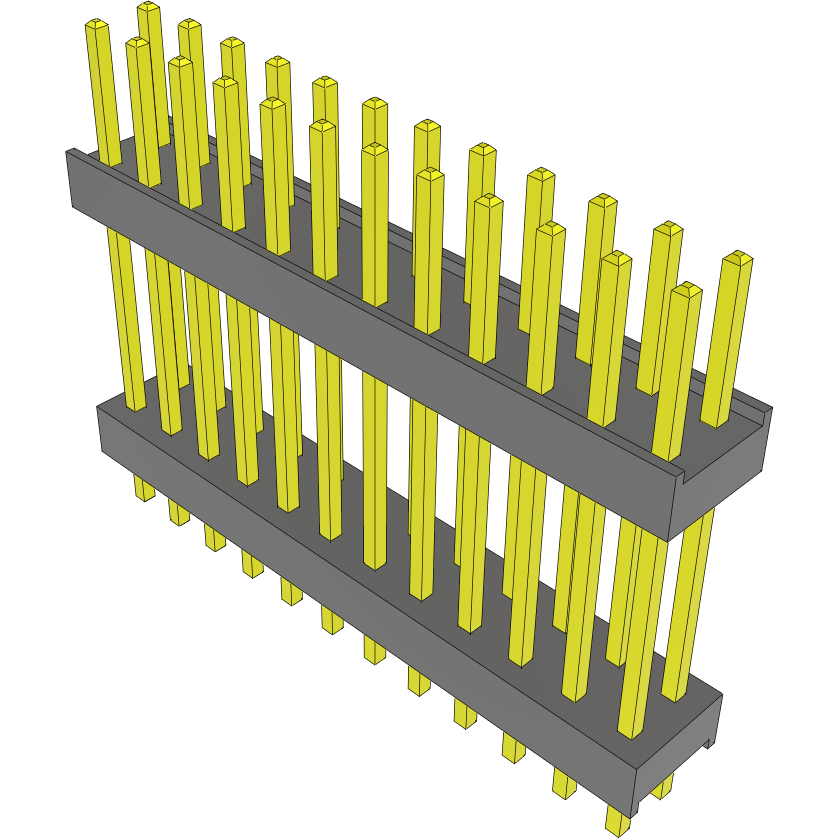 Samtec-DW-12-11-T-D-600 Steckverbinderleisten und Leiterplattenbuchsen Conn Board Stacker HDR 24 POS 2.54mm Solder ST Top Entry Thru-Hole Bulk