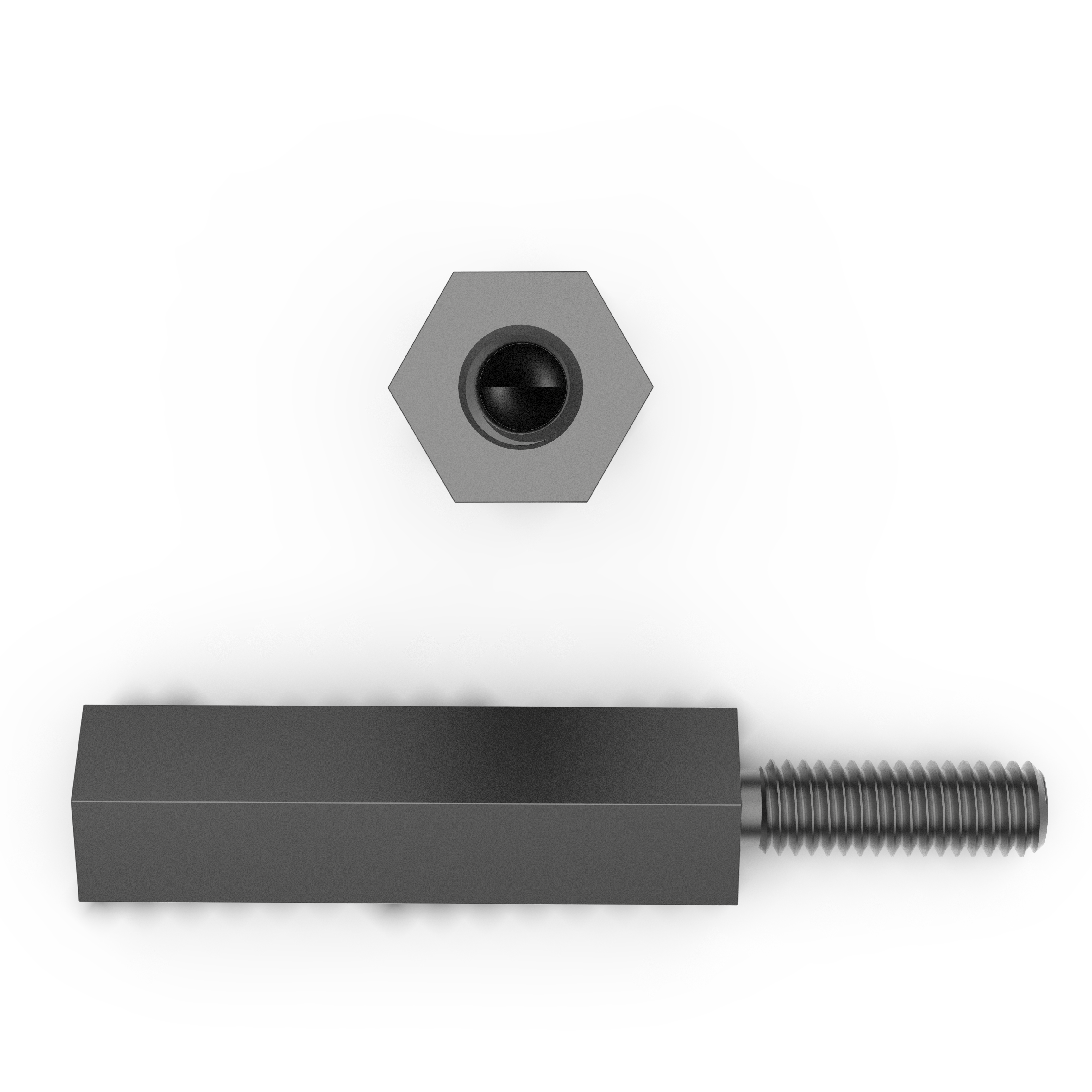 RAF Electronic Hardware-M2203-5008-SS Distanzhülsen Standoff Hex M/F M5 X 0.8-THD 8mm-A/F 9.53mm-LG Stainless Steel Plain
