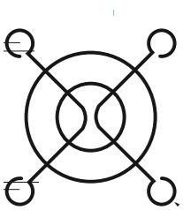 MinebeaMistumi – NMB Technologies-055025 Accessori per la gestione termica Thrml Mgmt Access Fan Guard 40mm Steel