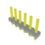 Conn Unshrouded Header HDR 6 POS 2.54mm Solder ST Top Entry Thru-Hole Bulk