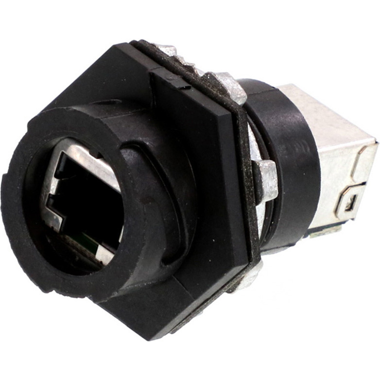 Molex-847000001 Connector Telephone and Telecom Conn RJ-45 Adapter F/F 8/8 POS ST Panel Mount 1/1 Port RJ45 Cat 5e Bag