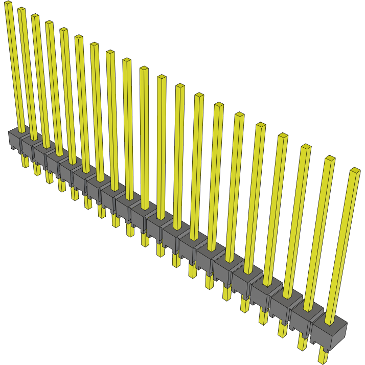 Samtec-MTSW-120-11-T-S-713 Steckverbinderleisten und Leiterplattenbuchsen Conn Unshrouded Header HDR 20 POS 2.54mm Solder ST Top Entry Thru-Hole Bulk