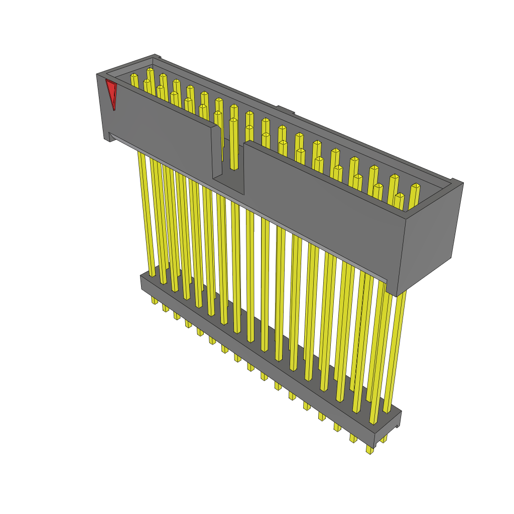 Samtec-ZSS-117-09-G-D-1320 Cabezales del conector y receptáculos PCB Conn Elevated Shrouded Header HDR 34 POS 2.54mm Solder ST Top Entry Thru-Hole Bulk