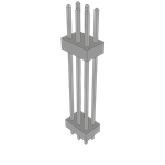 Conn Board Stacker HDR 6 POS 2mm Solder ST Top Entry Thru-Hole Bulk