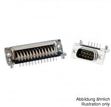 CONEC-241A27340X Connettore D-subminiatura D-Sub Filter Male 90°, 50 Pos, Copper Alloy, Gold Over Nickel Plated