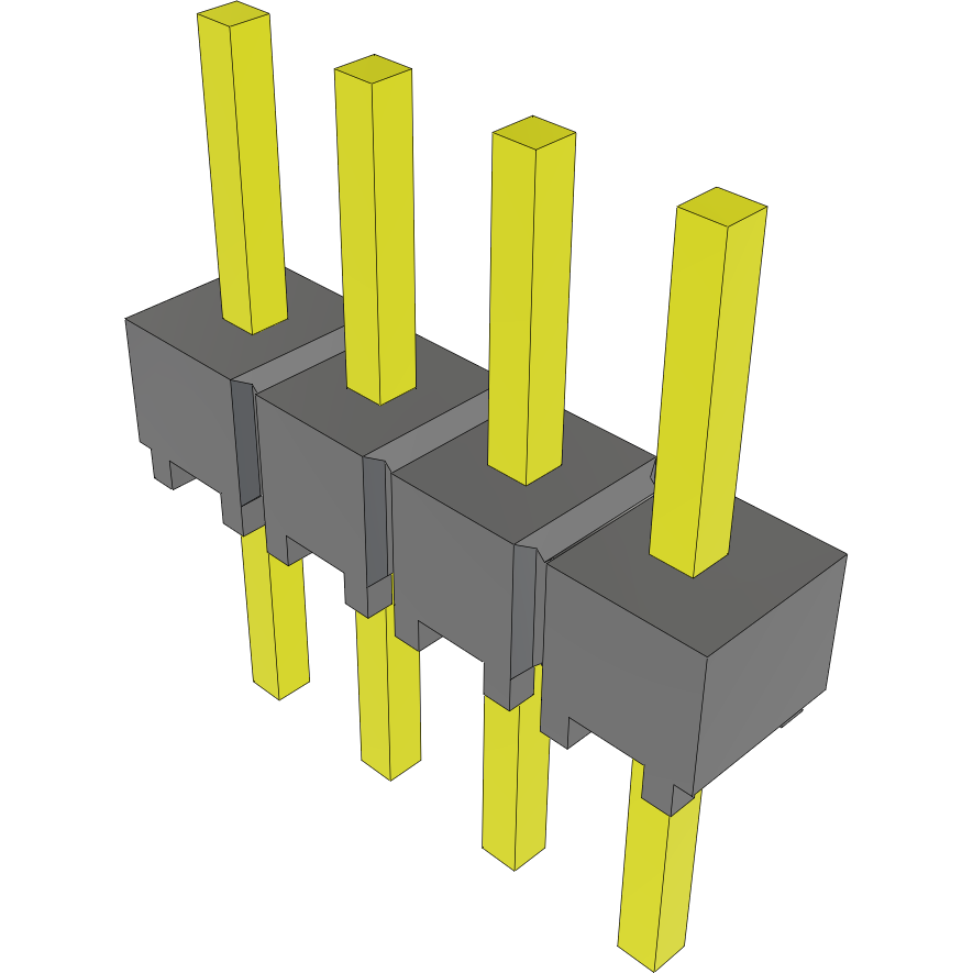 Samtec-MTSW-104-07-G-S-170 Steckverbinderleisten und Leiterplattenbuchsen Conn Unshrouded Header HDR 4 POS 2.54mm Solder ST Top Entry Thru-Hole Bulk