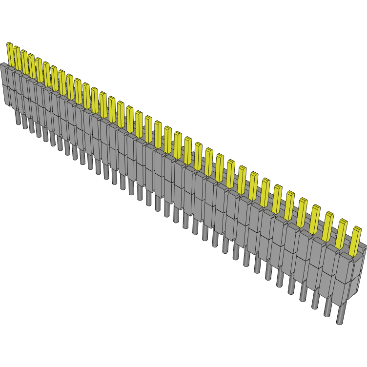 Samtec-DWM-36-51-S-S-200 Embases de raccordement et réceptacles PCB Conn Board Stacker HDR 36 POS 1.27mm Solder ST Thru-Hole Tube