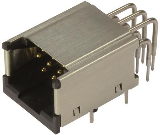 HARTING-09455459011 Steckverbinderleisten und Leiterplattenbuchsen Conn Shrouded Header (4 Sides) M 10 POS 1.5mm Solder RA Side Entry Thru-Hole