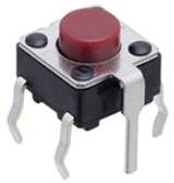 Panasonic-EVQ-PBG05R Commutateur tactile Switch Tactile N.O. SPST Round Button PC Pins 0.02A 15VDC 2.6N Thru-Hole Bulk