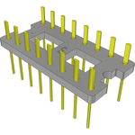 Conn DIP Adapter HDR 16 POS 2.54mm ST Thru-Hole Bulk