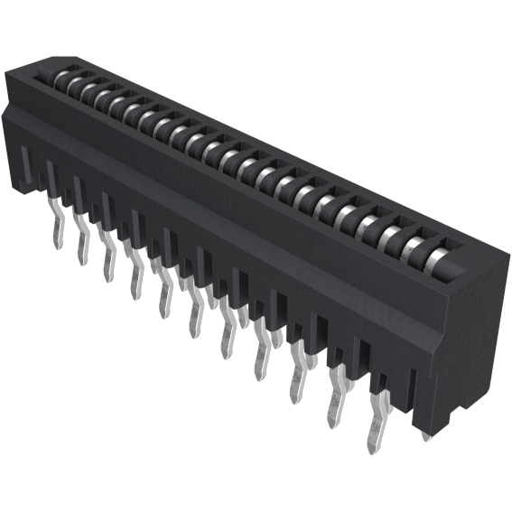 Amphenol Communications Solutions-HLW22S-2C7LF FFC-FPC 连接器 1.00mm Flex Connectors, HLW-S series, 22 Position, Top Entry Non-ZIF Connector, 1mm (0.039inch) Pitch, Kinked Terminal