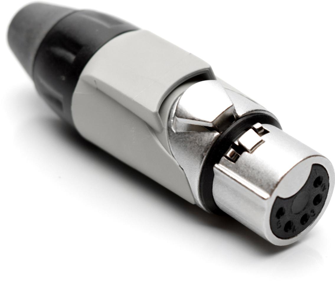 Amphenol-AX5F8M Steckverbinder für Audio und Video Conn XLR Connector F 5 POS Solder Cup ST Cable Mount 5 Terminal 1 Port Box