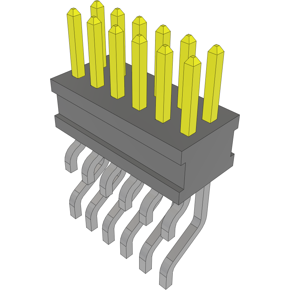 Samtec-FTSH-106-01-F-DH Steckverbinderleisten und Leiterplattenbuchsen Conn Unshrouded Header HDR 12 POS 1.27mm Solder RA Side Entry SMD TIGER CLAW™ Layer