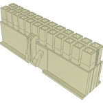 Conn Housing RCP 24 POS 4.19mm Crimp ST Cable Mount Black Loose