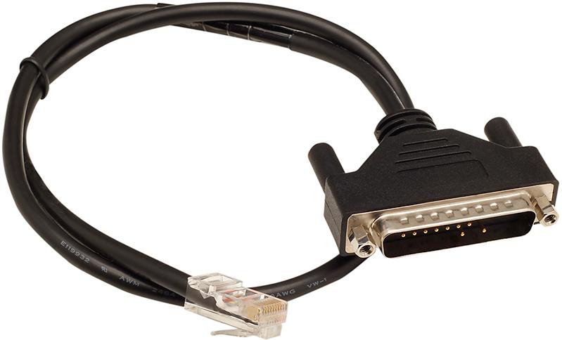 Digi International-76000195 Andere Kabelbaugruppen Cable Assembly Adapter 1.21m RJ-45 to D-Sub 8 to 25 POS M-M