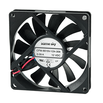 Same Sky (formerly CUI Devices)-CFM-8025V-232-330 Gebläse und Lüfter DC Fan Axial omniCOOL Bearing 24V 8V to 27.6V 41CFM 33dB 80 X 80 X 25mm