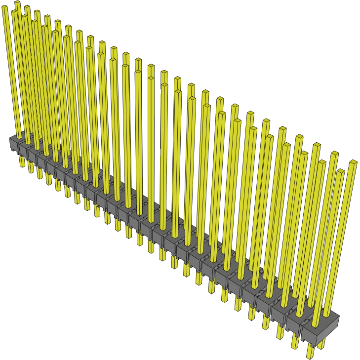 Samtec-MTSW-126-13-G-D-988 Steckverbinderleisten und Leiterplattenbuchsen Conn Unshrouded Header HDR 52 POS 2.54mm Solder ST Top Entry Thru-Hole Bulk