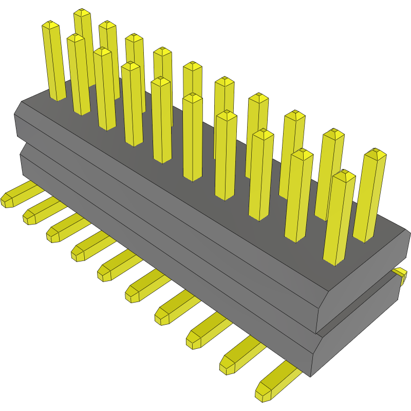 Samtec-MW-10-03-G-D-100-085 Connector Headers and PCB Receptacles Conn Board Stacker HDR 20 POS 1mm Solder ST Top Entry SMD FLEX STACK Tube