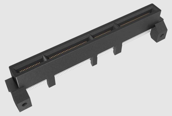 Amphenol Communications Solutions-ME1016813401411 Connector Card Edge Conn Card Edge F 168 POS 0.6mm Solder ST Edge Mount Tray