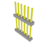 Conn Board Stacker HDR 6 POS 2mm Solder ST Top Entry Thru-Hole Bulk